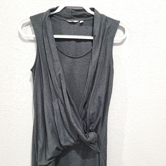Athleta Duet Wrap Surplice Heather Gray dress Size S - Picture 4 of 10